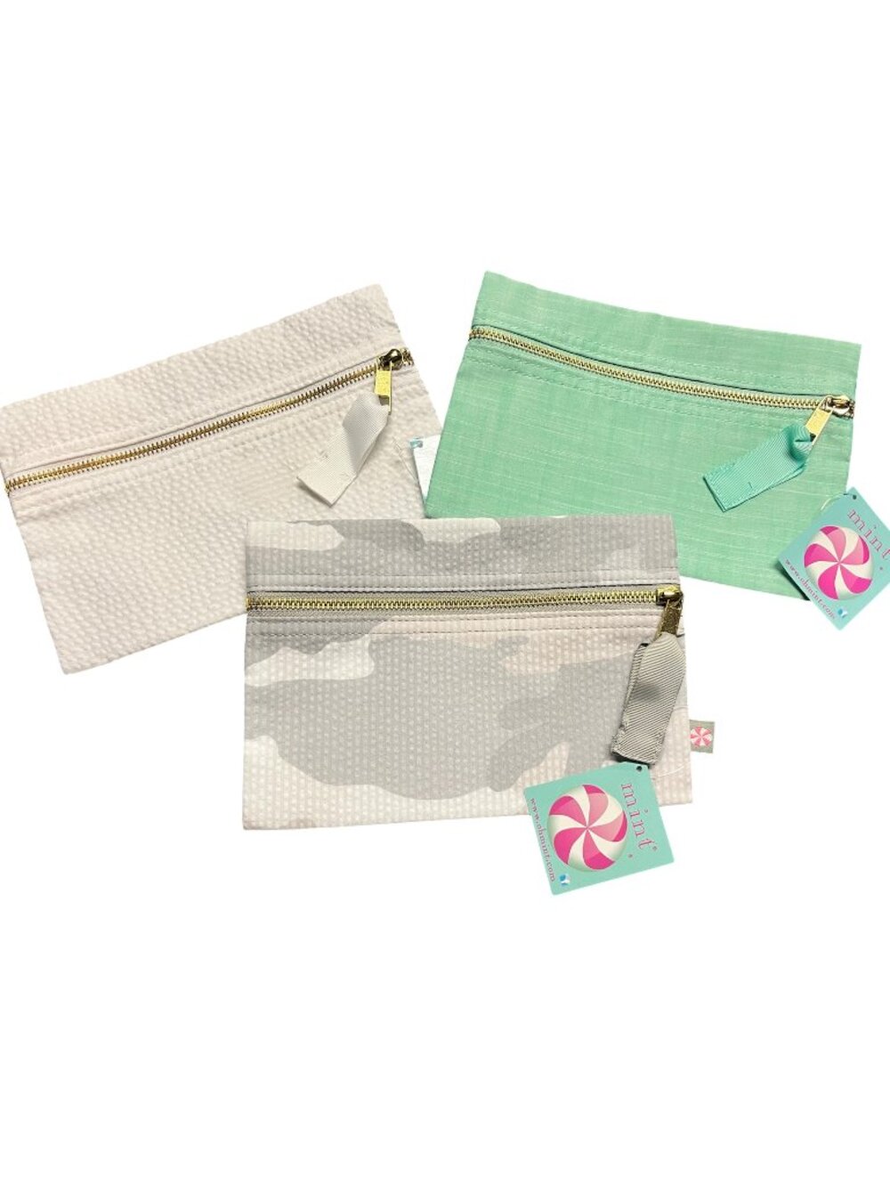 Zipper Pouch, Mint Sweet Little Things, Perfect for School or Makeup